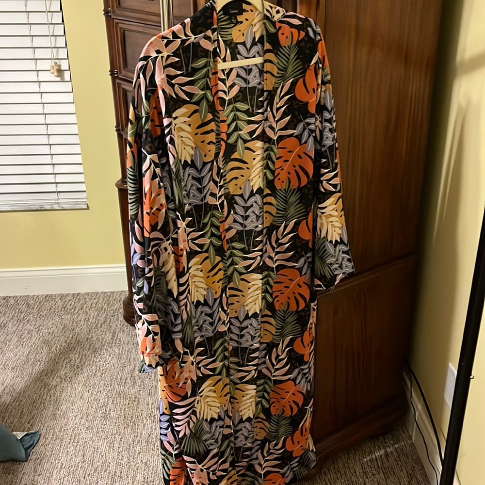 Tropical swim kimono